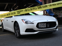 A 32-year-old man is shot multiple times while sitting in a Maserati at Park Avenue and 129th Street in Harlem, Manhattan, New York, United...