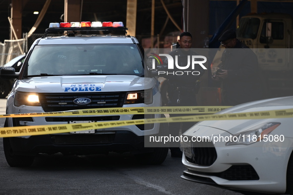 A 32-year-old man is shot multiple times while sitting in a Maserati at Park Avenue and 129th Street in Harlem, Manhattan, New York, United...