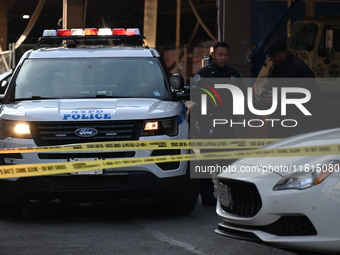 A 32-year-old man is shot multiple times while sitting in a Maserati at Park Avenue and 129th Street in Harlem, Manhattan, New York, United...