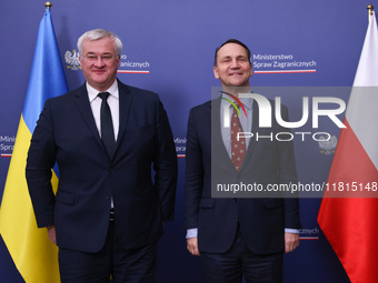 Radoslaw Sikorski, Minister of Foreign Affairs of Poland and  Andriy Sybiha,  Minister of Foreign Affairs of Ukraine, meet to confirm mutual...