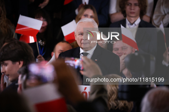 Jaroslaw Kaczynski attends Law and Justice (PiS) party convention in Krakow, Poland on November 24th, 2024. Nawrocki, the head of Poland's s...