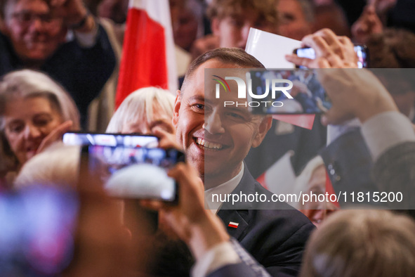 Karol Nawrocki attends Law and Justice (PiS) party convention in Krakow, Poland on November 24th, 2024. Nawrocki, the head of Poland's state...