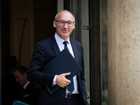 Paul Christophe, the French Minister for Solidarity, Autonomy, and Gender Equality, is seen at the end of the Council of the French Minister...