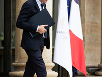 Paul Christophe, the French Minister for Solidarity, Autonomy, and Gender Equality, is seen at the end of the Council of the French Minister...