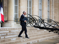 Paul Christophe, the French Minister for Solidarity, Autonomy, and Gender Equality, is seen at the end of the Council of the French Minister...