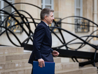 Gil Averous, French Minister of Sports, Youth, and Associations, is seen at the end of the Council of the French Ministers in the main court...