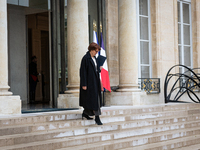 Annie Genevard, the French Minister of Agriculture, Food Sovereignty, and Forestry, is seen at the end of the Council of the French Minister...