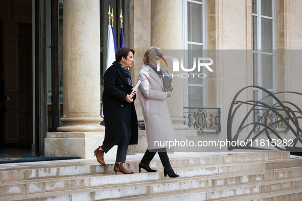 Agnes Canayer, Minister Delegate to the Minister of Solidarity, Autonomy and Equality between Women and Men, and Anne Genetet, French Minist...