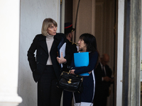 Valerie Letard, French Minister for Housing and Urban Renewal, and Marie-Claire Carrere-Gee, Minister attached to the Prime Minister respons...