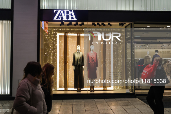 ZARA store in Warsaw, Poland on N ovember 26th, 2024. 