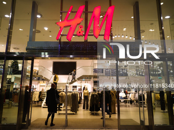 H and M store in Warsaw, Poland on N ovember 26th, 2024. (