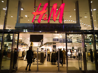 H and M store in Warsaw, Poland on N ovember 26th, 2024. (