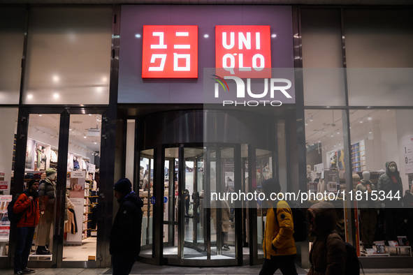 Uniqlo store in Warsaw, Poland on N ovember 26th, 2024. 