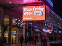 Black Friday Week on Amazon ad is seen in Warsaw, Poland on N ovember 26th, 2024. (