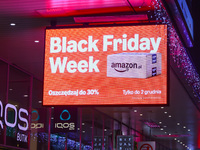 Black Friday Week on Amazon ad is seen in Warsaw, Poland on N ovember 26th, 2024. (