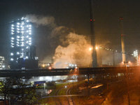 A general view of Thyssenkrupp Steel Europe in Duisburg, Germany, on November 27, 2024, amid site closure and job cuts. (