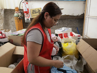 Handcrafted balls made of blown glass are screwed for sale in the Tlahuac municipality, Mexico City, on Christmas Eve and New Year in Mexico...