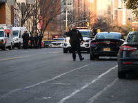 An unidentified man is shot in the chest at East 161st Street and Morris Avenue in the Fleetwood Section of Bronx, New York, United States,...