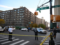 An unidentified man is shot in the chest at East 161st Street and Morris Avenue in the Fleetwood Section of Bronx, New York, United States,...