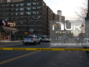 An unidentified man is shot in the chest at East 161st Street and Morris Avenue in the Fleetwood Section of Bronx, New York, United States,...