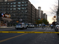 An unidentified man is shot in the chest at East 161st Street and Morris Avenue in the Fleetwood Section of Bronx, New York, United States,...