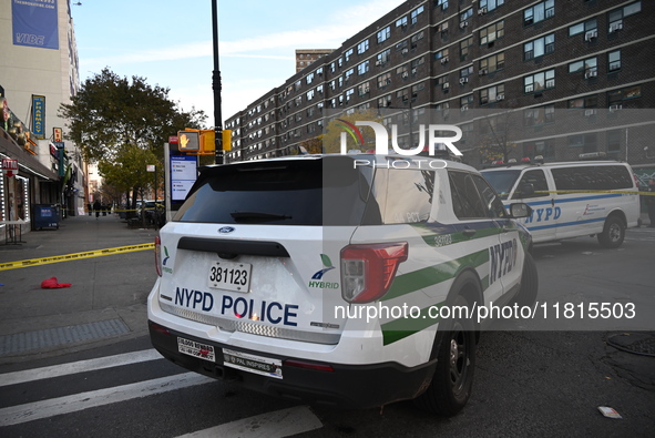 An unidentified man is shot in the chest at East 161st Street and Morris Avenue in the Fleetwood Section of Bronx, New York, United States,...