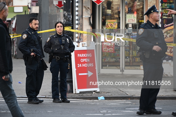 An unidentified man is shot in the chest at East 161st Street and Morris Avenue in the Fleetwood Section of Bronx, New York, United States,...