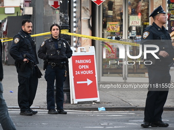 An unidentified man is shot in the chest at East 161st Street and Morris Avenue in the Fleetwood Section of Bronx, New York, United States,...