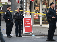 An unidentified man is shot in the chest at East 161st Street and Morris Avenue in the Fleetwood Section of Bronx, New York, United States,...