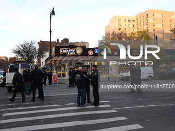 An unidentified man is shot in the chest at East 161st Street and Morris Avenue in the Fleetwood Section of Bronx, New York, United States,...