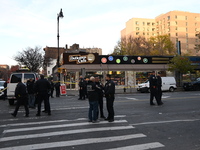 An unidentified man is shot in the chest at East 161st Street and Morris Avenue in the Fleetwood Section of Bronx, New York, United States,...