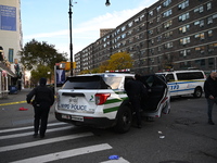 An unidentified man is shot in the chest at East 161st Street and Morris Avenue in the Fleetwood Section of Bronx, New York, United States,...