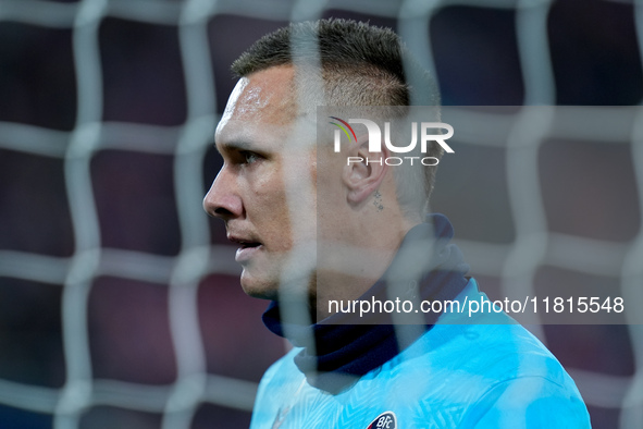 Lukasz Skorupski of Bologna FC looks on during the UEFA Champions League 2024/25 League Phase MD5 match between Bologna FC and LOSC Lille at...