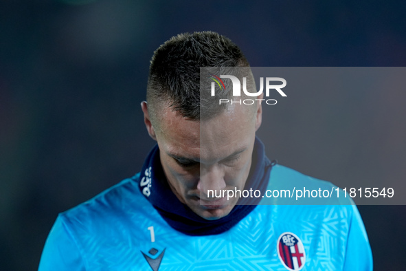 Lukasz Skorupski of Bologna FC looks dejected during the UEFA Champions League 2024/25 League Phase MD5 match between Bologna FC and LOSC Li...