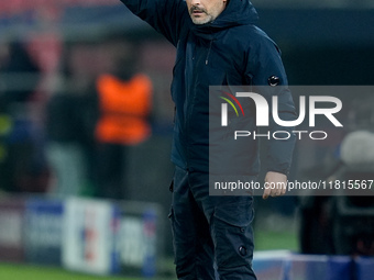 Vincenzo Italiano head coach of Bologna FC gestures during the UEFA Champions League 2024/25 League Phase MD5 match between Bologna FC and L...