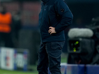 Vincenzo Italiano head coach of Bologna FC looks on during the UEFA Champions League 2024/25 League Phase MD5 match between Bologna FC and L...