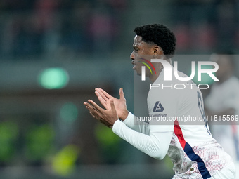 Jonathan David of LOSC Lille looks dejected during the UEFA Champions League 2024/25 League Phase MD5 match between Bologna FC and LOSC Lill...