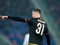 Sam Beukema of Bologna FC gestures during the UEFA Champions League 2024/25 League Phase MD5 match between Bologna FC and LOSC Lille at Stad...