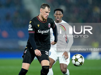 Sam Beukema of Bologna FC during the UEFA Champions League 2024/25 League Phase MD5 match between Bologna FC and LOSC Lille at Stadio Renato...