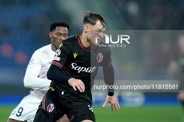 Sam Beukema of Bologna FC during the UEFA Champions League 2024/25 League Phase MD5 match between Bologna FC and LOSC Lille at Stadio Renato...