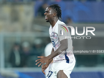 Ngal'ayel Mukau of LOSC Lille looks dejected during the UEFA Champions League 2024/25 League Phase MD5 match between Bologna FC and LOSC Lil...