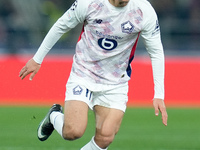 Osame Sahraoui of LOSC Lille during the UEFA Champions League 2024/25 League Phase MD5 match between Bologna FC and LOSC Lille at Stadio Ren...