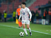 Osame Sahraoui of LOSC Lille during the UEFA Champions League 2024/25 League Phase MD5 match between Bologna FC and LOSC Lille at Stadio Ren...