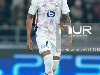 Alexsandro of LOSC Lille during the UEFA Champions League 2024/25 League Phase MD5 match between Bologna FC and LOSC Lille at Stadio Renato...