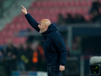 Vincenzo Italiano head coach of Bologna FC gestures during the UEFA Champions League 2024/25 League Phase MD5 match between Bologna FC and L...