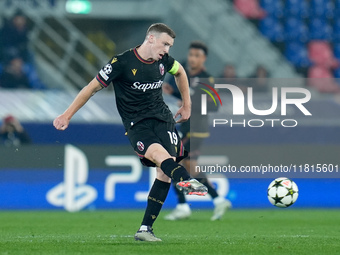 Lewis Ferguson of Bologna FC during the UEFA Champions League 2024/25 League Phase MD5 match between Bologna FC and LOSC Lille at Stadio Ren...