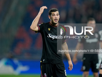 Remo Freuler of Bologna FC gestures during the UEFA Champions League 2024/25 League Phase MD5 match between Bologna FC and LOSC Lille at Sta...