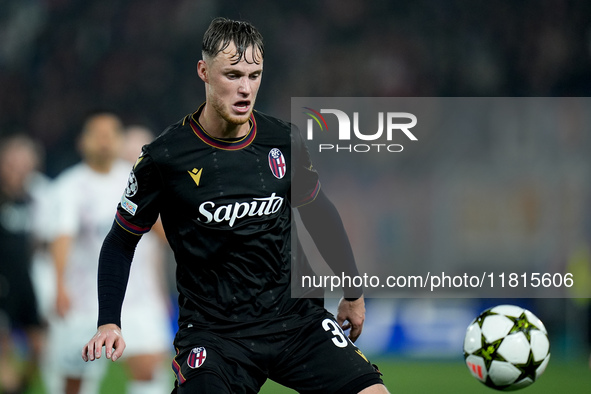 Sam Beukema of Bologna FC during the UEFA Champions League 2024/25 League Phase MD5 match between Bologna FC and LOSC Lille at Stadio Renato...