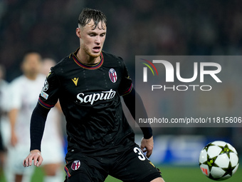 Sam Beukema of Bologna FC during the UEFA Champions League 2024/25 League Phase MD5 match between Bologna FC and LOSC Lille at Stadio Renato...