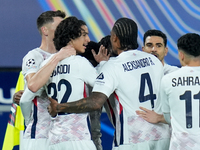 Ngal'ayel Mukau of LOSC Lille celebrates after scoring first goal during the UEFA Champions League 2024/25 League Phase MD5 match between Bo...